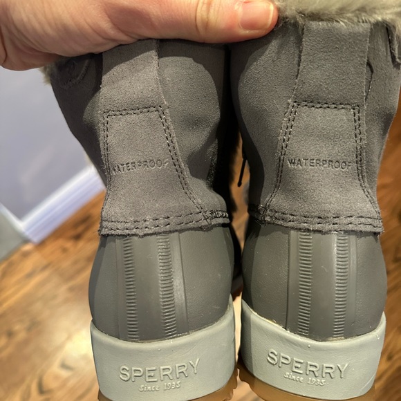 NIB! Sperry Maritime Repel Grey Trim Snow Boots - Picture 9 of 11